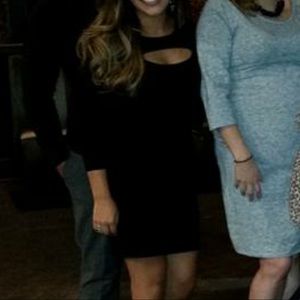 Black cutout bodycon dress